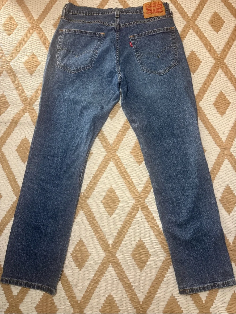 Levi's Men's Straight Jeans - Faded Blue Denim W 32 L 30